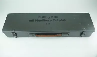 SOLD - Luftwaffe M30 Drilling Shotgun Case - Repainted