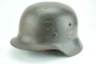 SOLD - M35 Double Decal Police Helmet