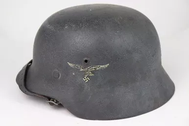 SOLD - M35 Luftwaffe Double-Decal Helmet - Restoration