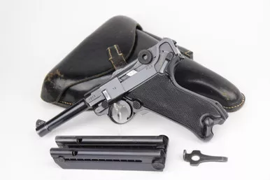 SOLD - Nazi Black Widow Mauser Luger Rig (6313e - 12792)