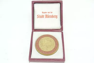 SOLD - Nuremberg German Combat Games Commemorative Medallion with Case