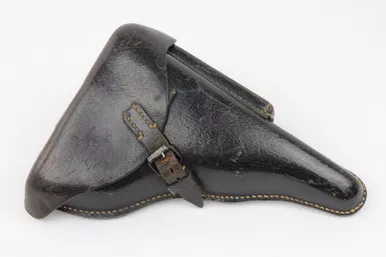 SOLD - Pigskin Luger Holster - Repaired
