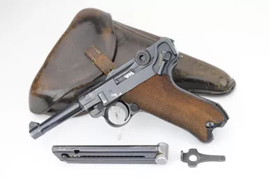 SOLD - Rare, Beautiful Navy Mauser Luger Rig - Matching Magazine