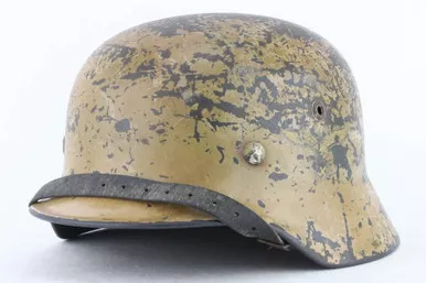 SOLD - Rare Double Decal Tropical Luftwaffe Helmet