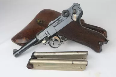 SOLD - Rare, Excellent 1908 DWM Luger rig - Bulgarian Contract