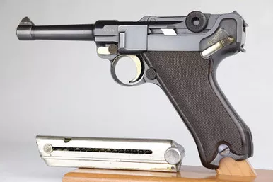 SOLD - Rare, Minty S Code Krieghoff Luger - Matching Magazine