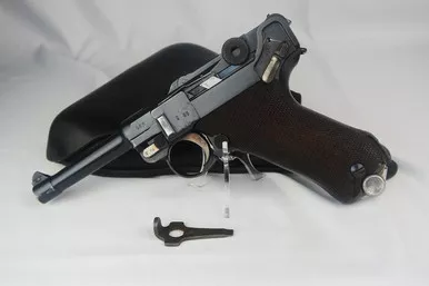 SOLD - RARE Police Simson Luger Rig with Capture Doc