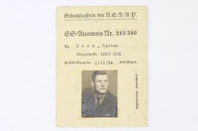 SOLD - SS I.D. Card (1934)- Early Recruit