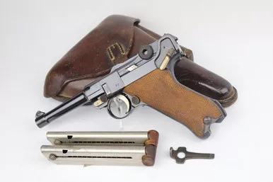 SOLD - Terrific DWM Luger Rig - Two Matching Magazines