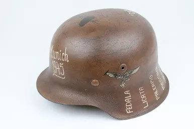 SOLD - WW2 German SA Helmet - 3rd Infantry Div. Art
