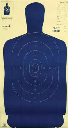 Speedwell Official NRA Police Qualification Silhouette Targets Blue 50 Yard 100 Pack