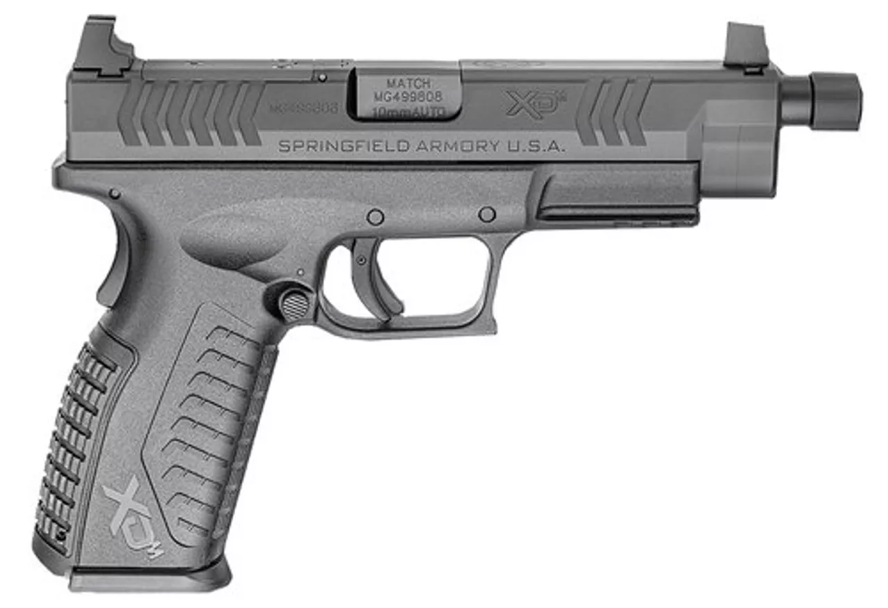Springfield XD(M) 10mm 5.3″ Barrel Black Grip/Frame Black Melonite Slide