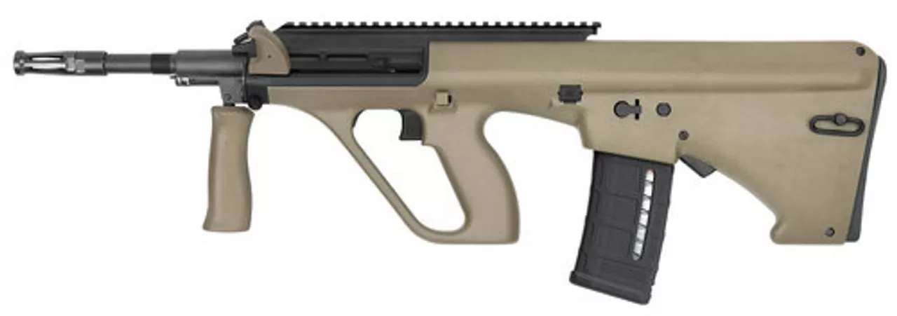 Steyr AUG A3 M1, 5.56/.223, 16.375″ Barrel, Extended Rail, Bullpup Mud, 30rd