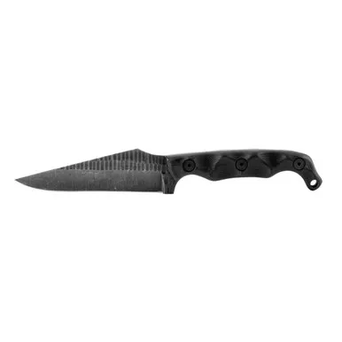 Stroup TU2 Fixed Blade Knife 4" Acid Etched Black Blade