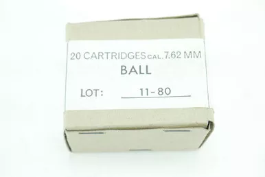 Surplus 20 rounds of 7.62x51 NATO Ammo - Sealed