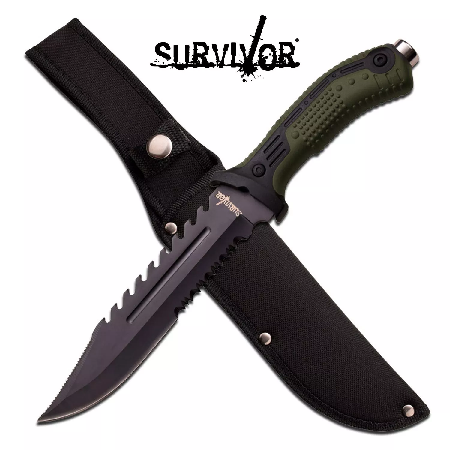 SURVIVOR FIXED BLADE KNIFE – HK-793GN – Weapons Galore