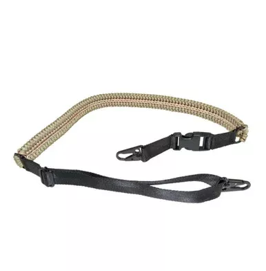 Tactical 2 Point Sling with 2 Quick Detach Hooks Tan Paracord