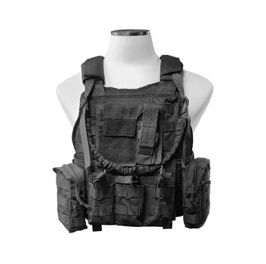 Tactical Plate Carrier Vest – Black