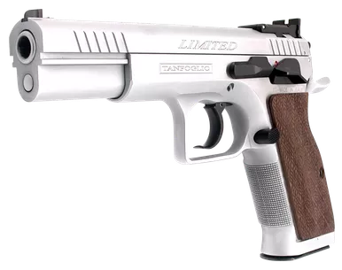 Tanfoglio IFG TF-LIMPRO-40SF Defiant Limited Pro .40 S&W Pistol 4.8" Barrel 12+1 Round Hard Chrome Finish Brown Polymer Grip