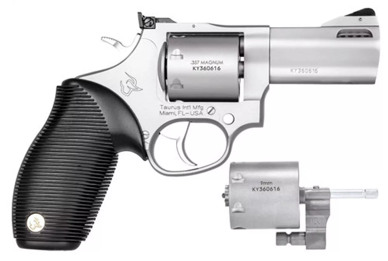 Taurus 692 Standard Revolver, .357/.38,/9mm, 3″ Barrel, 7rd, Stainless Finish