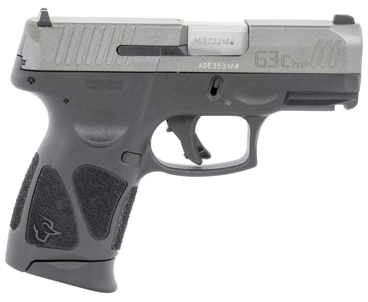 Taurus G3C 3.26″ Barrel, Adjustable Rear, Tungsten/Black, 3x12rd Magazines