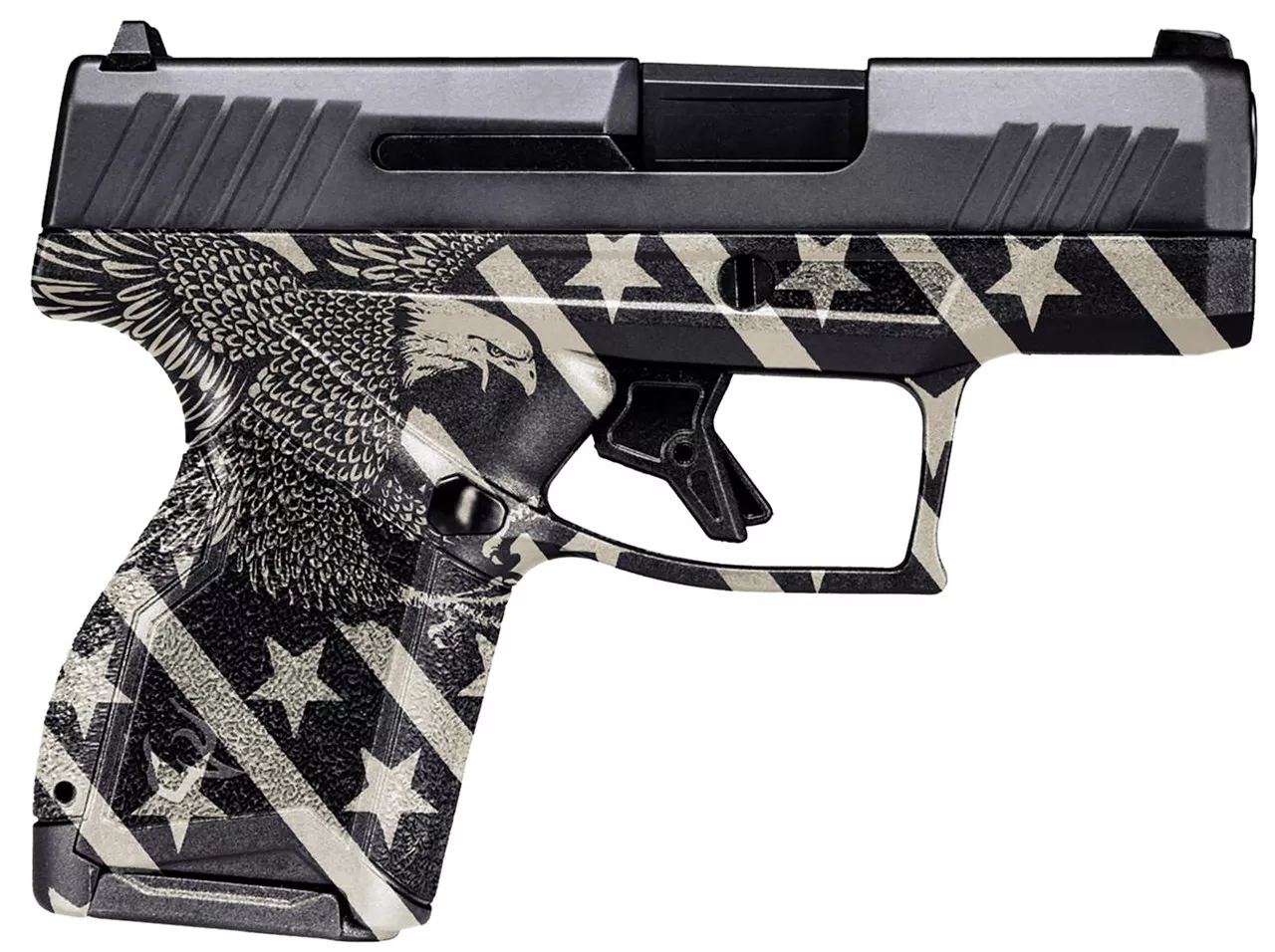 Taurus GX4 9mm, 3.06″ Barrel, Black, Eagle/Flag Grip, 10rd