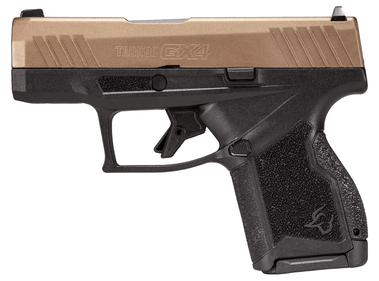 Taurus GX4, 9mm, 3″ Satin Black Barrel, Midnight Bronze Serrated Slide, 11rd