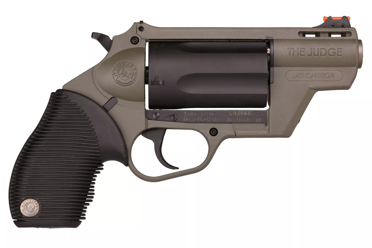 Taurus Judge Public Defender .410/.45 LC, 2″ Barrel, OD Green, 5rd
