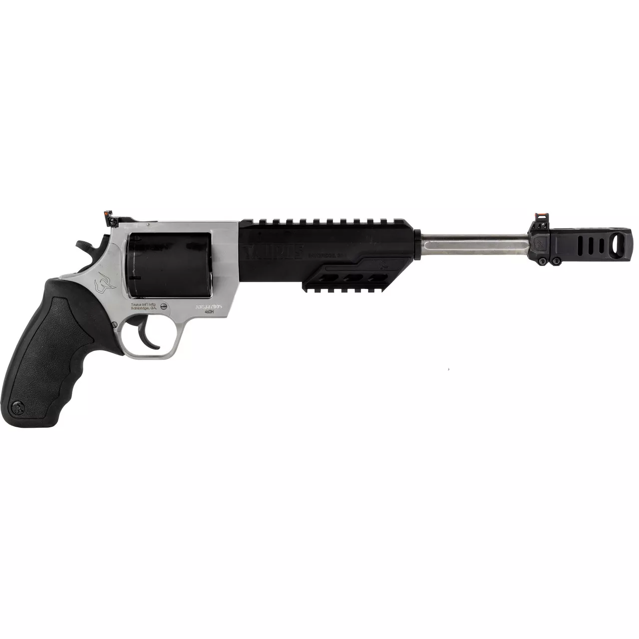 Taurus Raging Hunter 460 S&W Magnum, 10.5″ Barrel, Silver Frame, Black Cylinder/Grip, 5rd