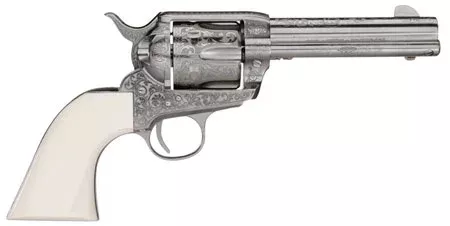 Taylor’s & Company 1873 Outlaw Legacy Nickel Engraved 45 Colt 4.75″ OG1402