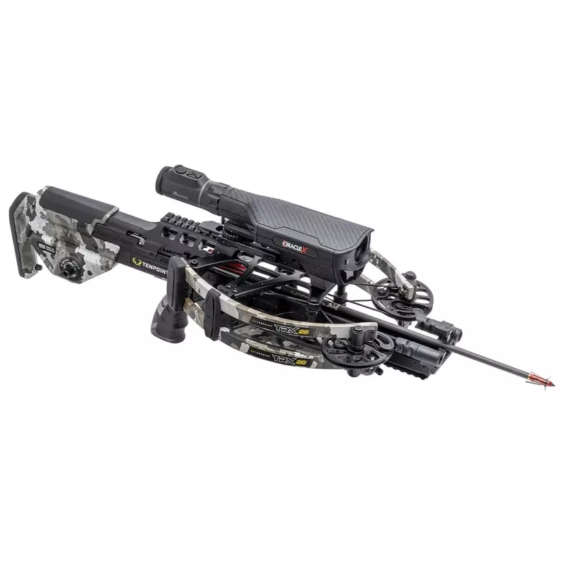 Tenpoint TRX 26 Reverse Draw Crossbow Oracle ACUslide MAXX Burris Oracle Scope