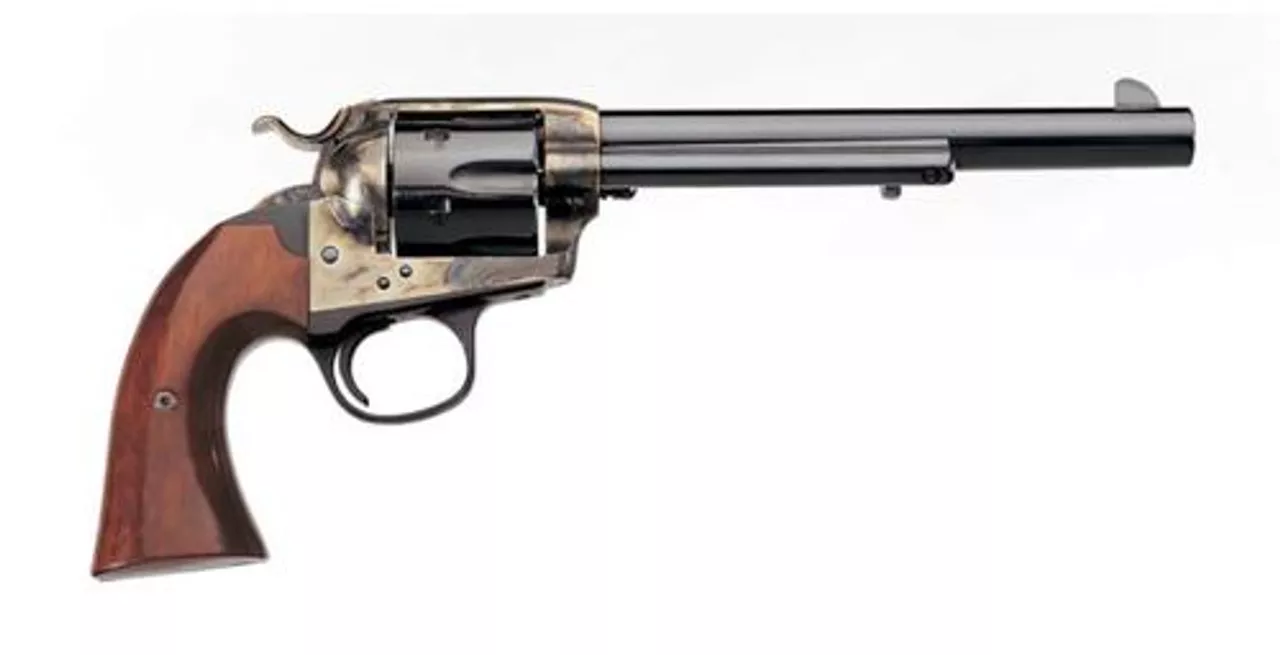 Uberti 1873 Cattleman Bisley, .45 Colt, 7.5″ Barrel, 6rd, Case-Hardened