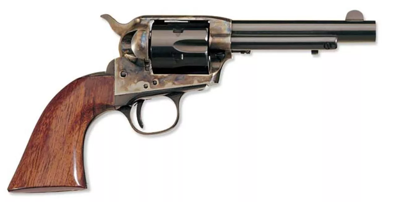 Uberti 1873 Cattleman New Model Stallion Target, 22LR, 5.5″, Brass