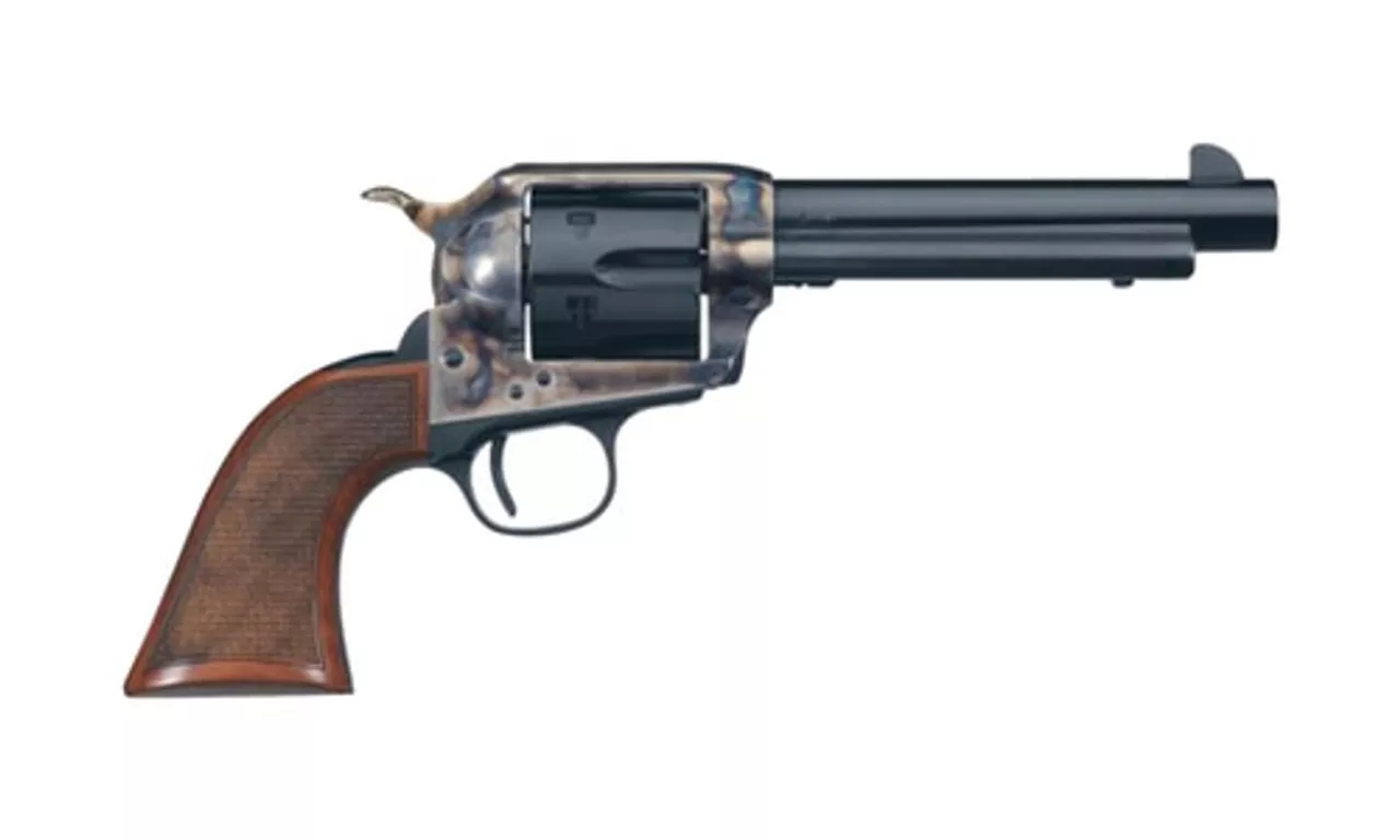 Uberti 1873 El Patron Competition, .45 Colt, 4.75″ Barrel, 6rd, Blued, Case-Hardened