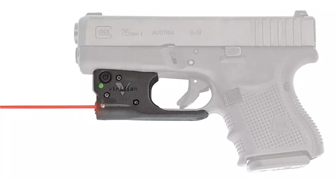 Viridian 920-0017 Reactor R5 Gen 2 Red Laser with 635-650nM Wavelength, ECR & 25 yds Day/1 mi Night Range Black Finish for Glock 26, 19, 23, 27