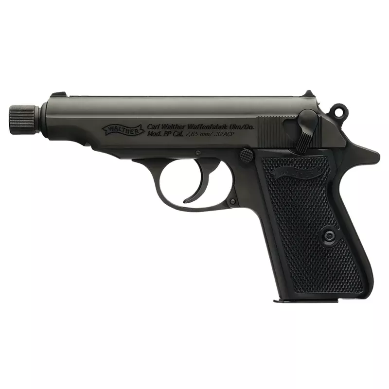 Walther Arms PP SD Carry Frame 32 ACP 8+1 3.90″ Black Steel Threaded Barrel 4796063