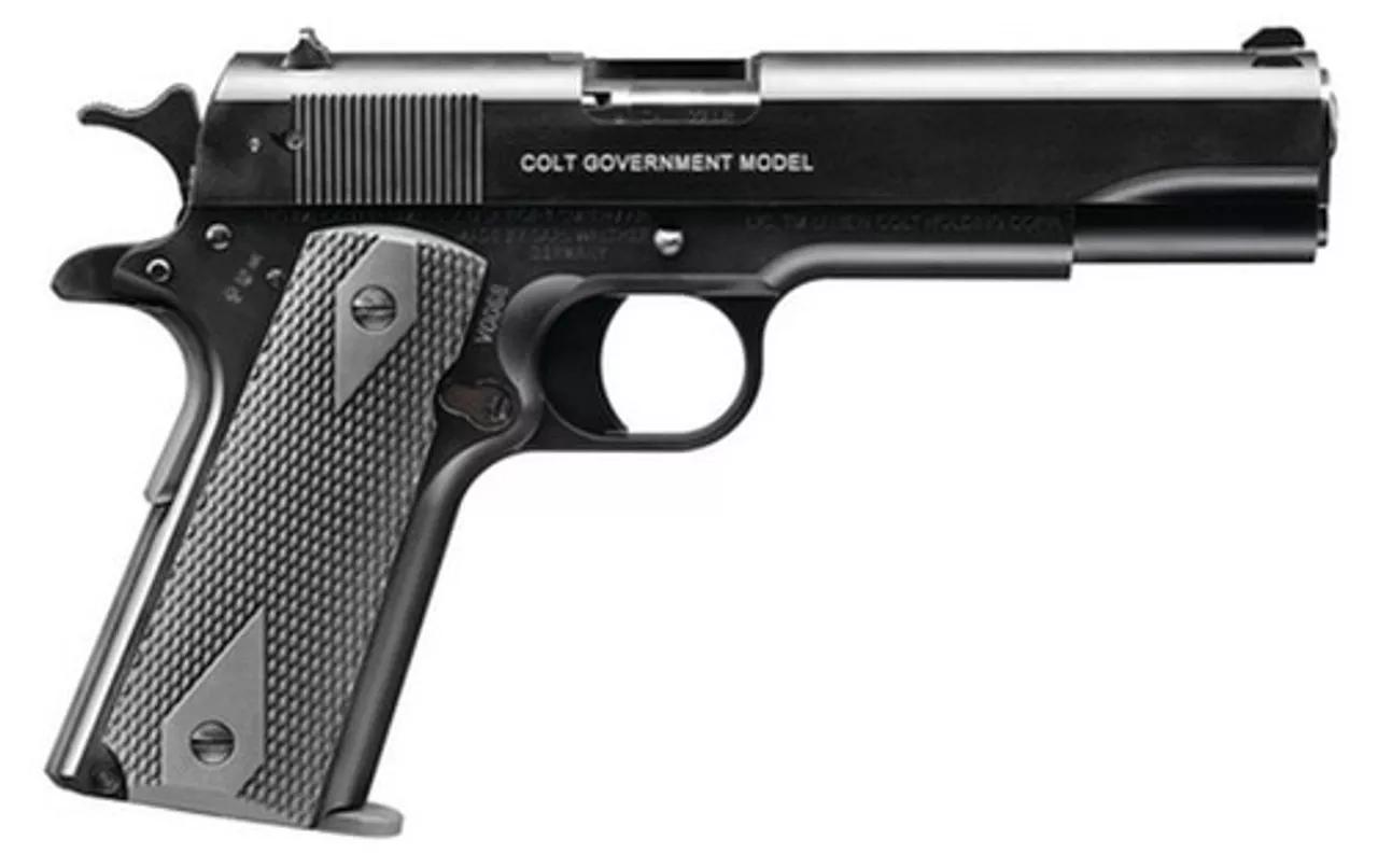 Walther Colt 1911 A1 Govt 22LR 5″ Barrel Black 12 Round, 1 Mag