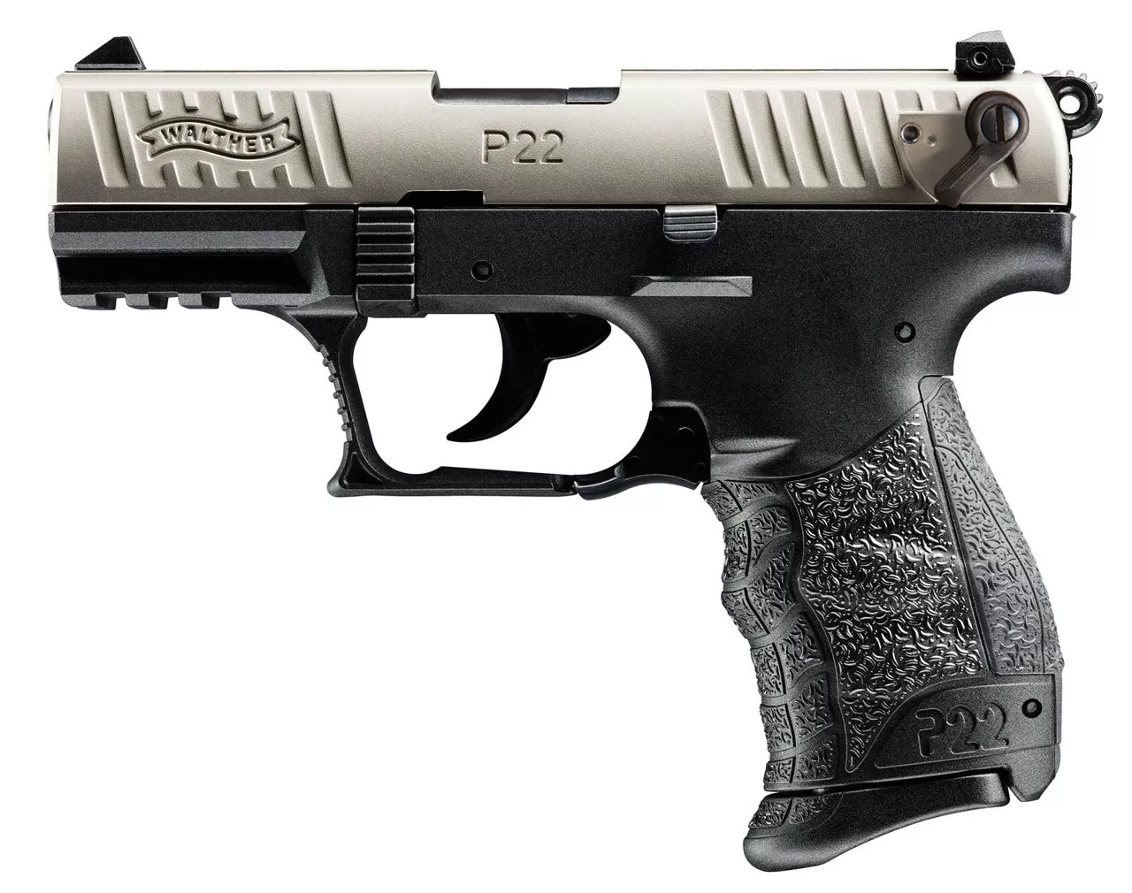 Walther P22 Q .22 LR, 3.42″ Barrel, Black/Nickel, 10rd
