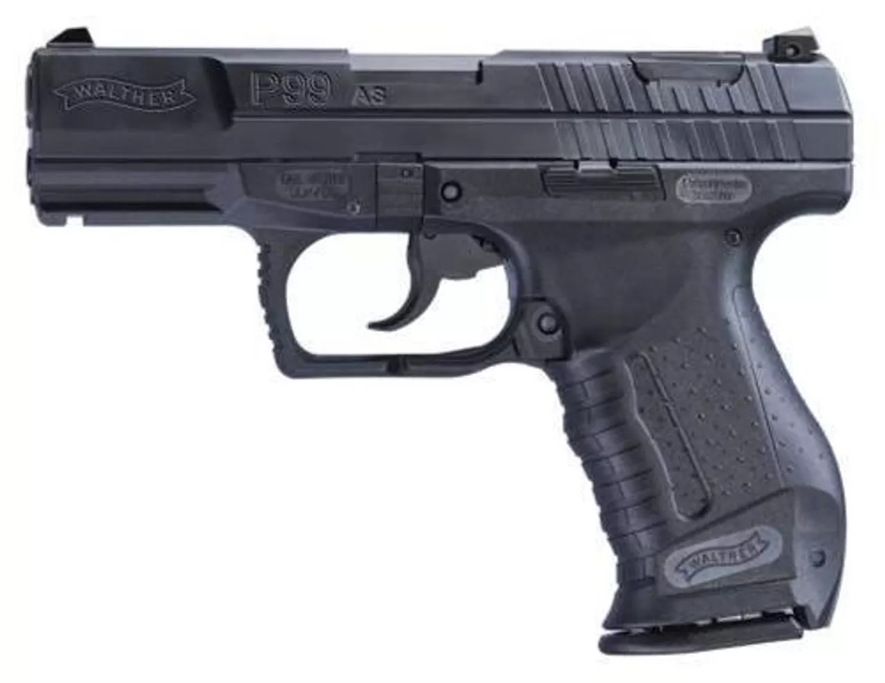Walther P99 Adj Sights 9mm 4″ Barrel Black 10rd Mag Mass Compliant