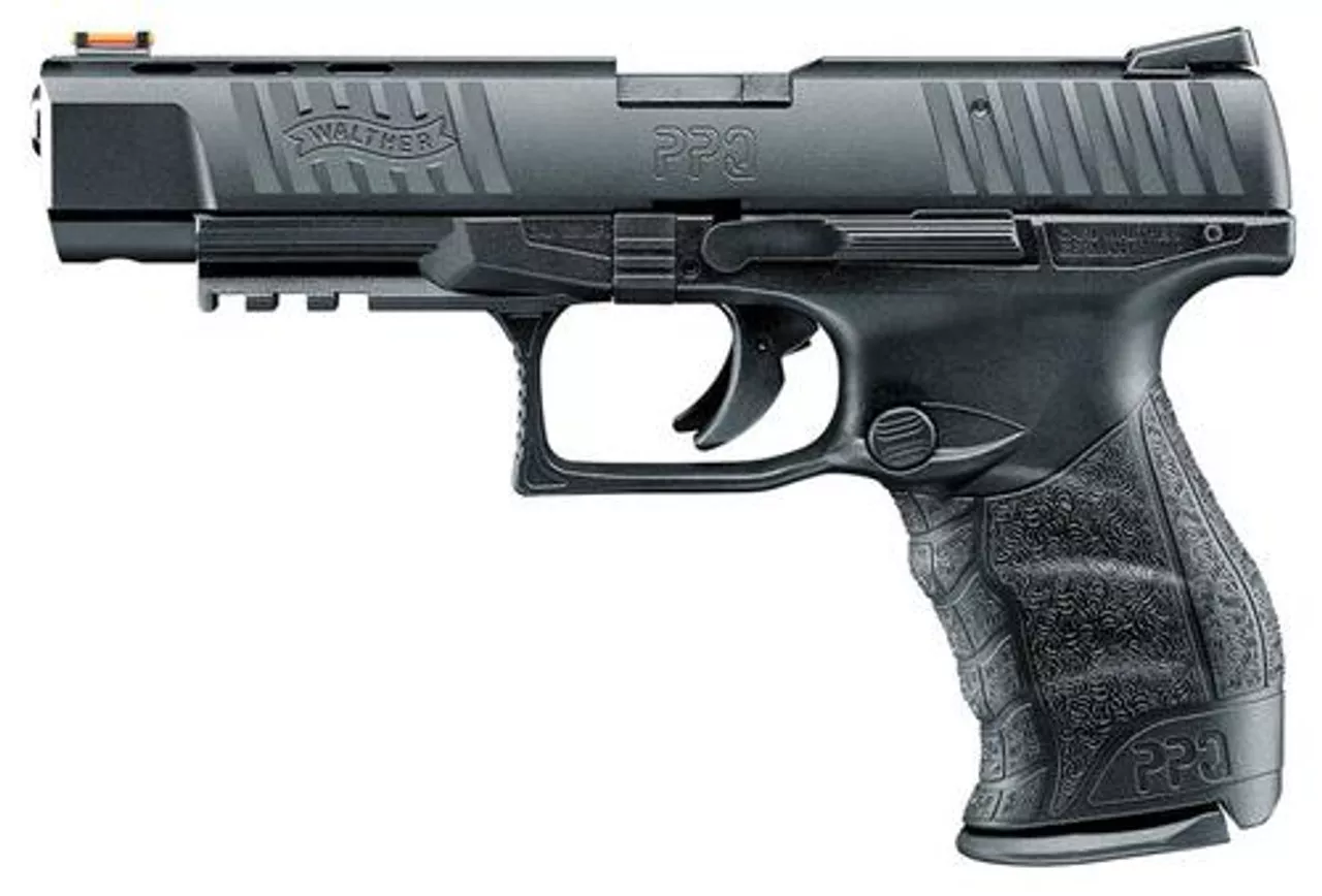 Walther PPQ M2 .22 L.R. 5″ Black 10 Round, Fiber Optic Front Sight 1 Mag