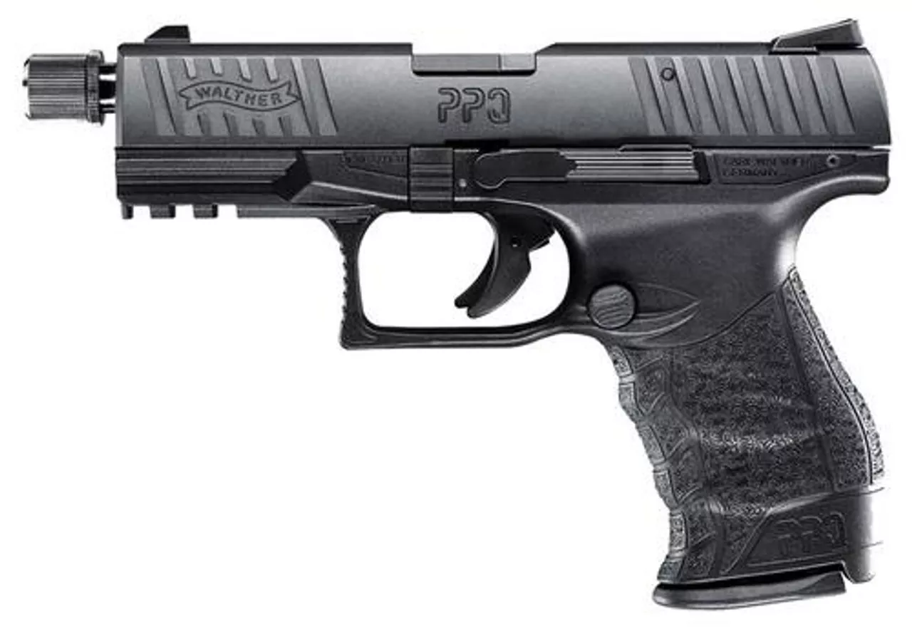 Walther PPQ Tactical .22 L.R. 4″ Black 12 Round, Adapter (March), 1 Mag