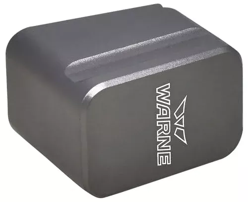 Warne MEG1754GR Magazine Extensionmade of 6061-T6 Aluminum with Hardcoat Anodized Gray Finish for Glock 17, 22 Magazines (Adds 5rds 9mm Luger, 4rds 40 S&W)