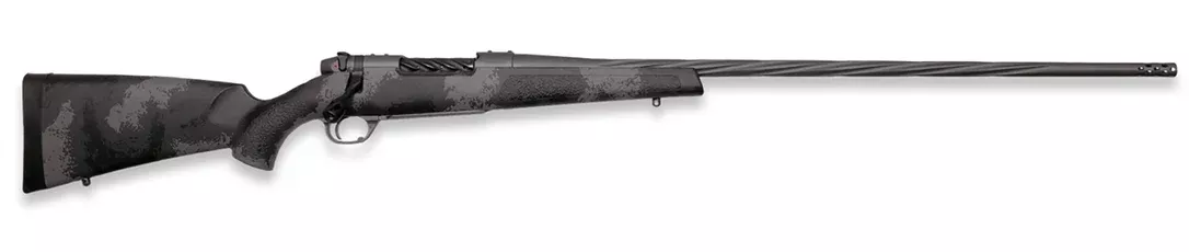 Weatherby MLW01N7MMRR8B Mark V Live Wild 7mm Rem 3+1 26″ Gray Cerakote Fluted Threaded Barrel, Gray Cerakote Drilled & Tapped Steel Receiver, Fixed Black w/Gray Accents Polymer Stock, Right Hand