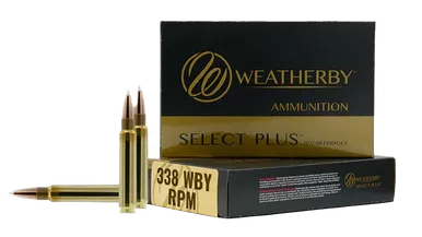 Weatherby Select Plus 338 Weatherby Rebated Precision Magnum Ammo 185 Grain Barnes Tipped Triple-Shock X Polymer Tip Lead Free Box of 20