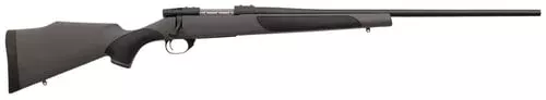 Weatherby VGT243NR4O Vanguard Full Size 243 Win 5+1 24″ Bead Blasted Blued Steel Barrel, Receiver Drilled & Tapped, Monte Carlo Griptonite Gray w/Black Panels Synthetic Stock, Right Hand