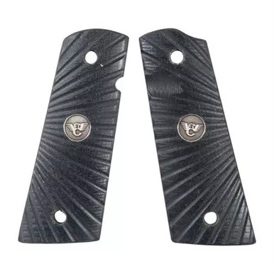 Wilson Combat Grips 1911 Government, Commander Flat Bottom Starburst G10 Black