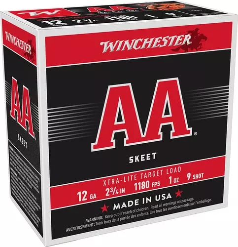 Winchester Ammo AAL129 AA Xtra-Lite 12Gauge 2.75″ 1oz 9Shot 25 Per Box/10 Case