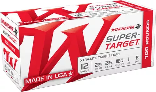 Winchester Ammo TRGTL128VP Super-Target Xtra-Lite 12Gauge 2.75″ 1oz 8Shot 100 rd Box