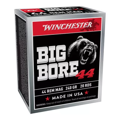 Winchester Big Bore .44 Remington Magnum Ammo 240 Grain Semi-Jacketed Hollow Point Box of 20