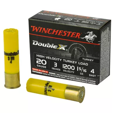 Winchester Double X Turkey Load 20 Gauge Ammo 3 Inch 1-5/16 oz #4 Shot Box of 10